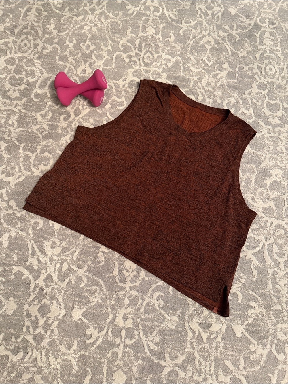 lululemon athletica Brown Sleeveless Muscle Tee